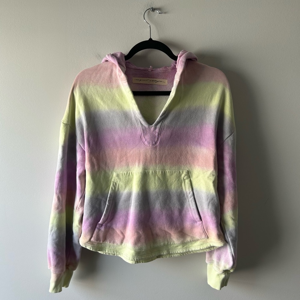 Raquel Allegra pastel tie dye sweatshirt hoodie top